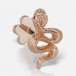 NEW (boxed + unworn) Maria Tash lg rose gold snake